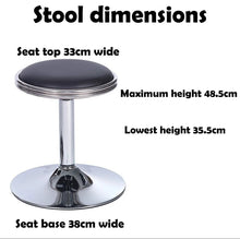 Load image into Gallery viewer, 2 x Cocktail Arcade Stools Gas Lift PU Cushioned top
