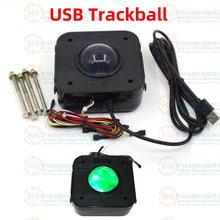 Load image into Gallery viewer, New Arrival USB Arcade Game Trackball Mouse Illuminated LED Round 4.5cm ball USB Connector with Screws for MAME Raspberry Pi PC
